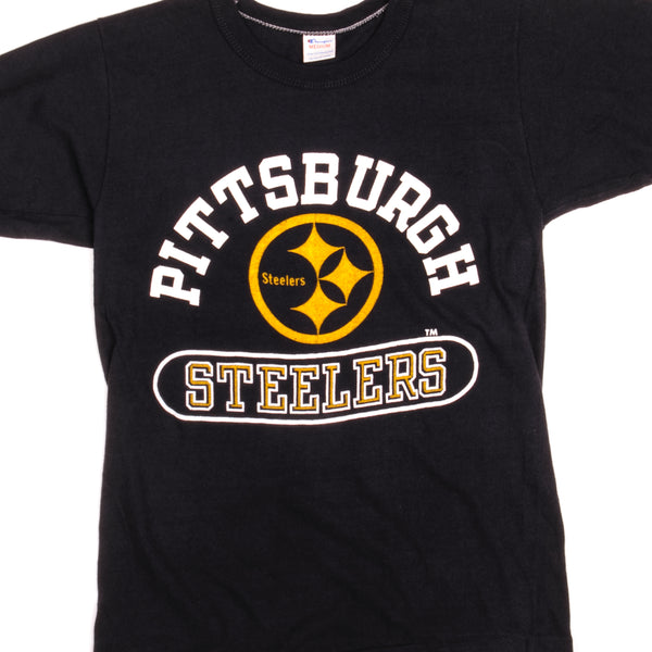VINTAGE CHAMPION NFL PITTSBURGH STEELERS TEE SHIRT 1980S XS MADE IN USA
