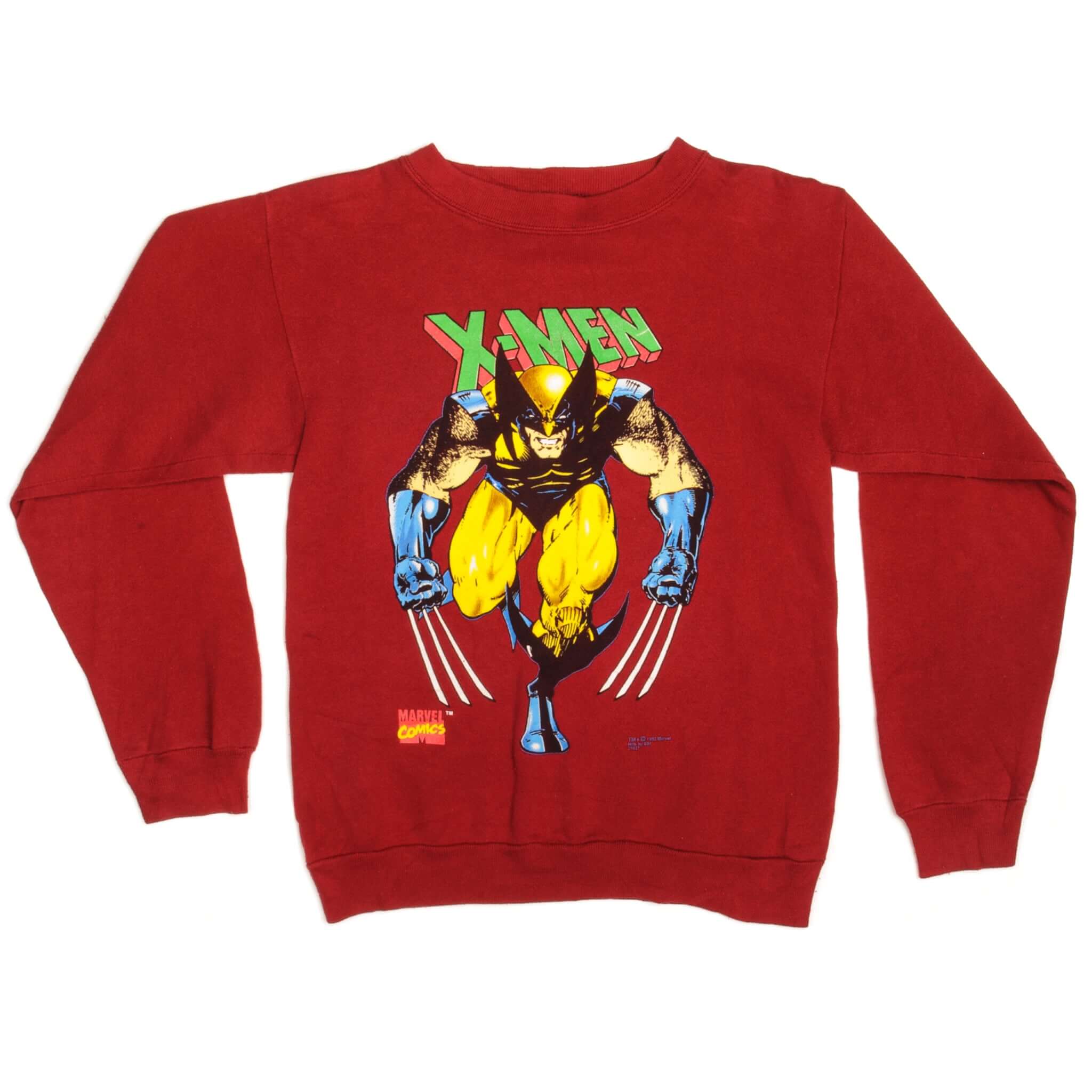 Vintage Marvel X-Men  Wolverine Signal Sports Sweatshirt 1992 Size Small Made In USA.