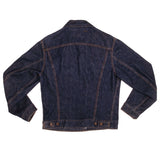 Beautiful Indigo Levis Denim Jacket 1971-Mid 1980s Made in USA with a beautiful dark blue wash.  Size 38  Back Button #526