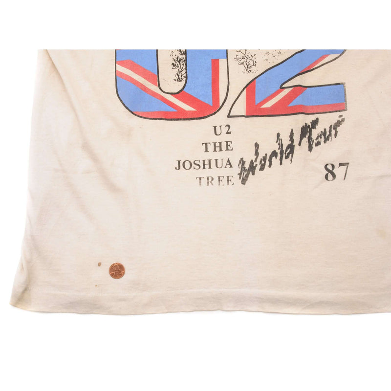 VINTAGE U2 THE JOSHUA TREE WORLD TOUR 87 TEE SHIRT SIZE MEDIUM MADE IN USA