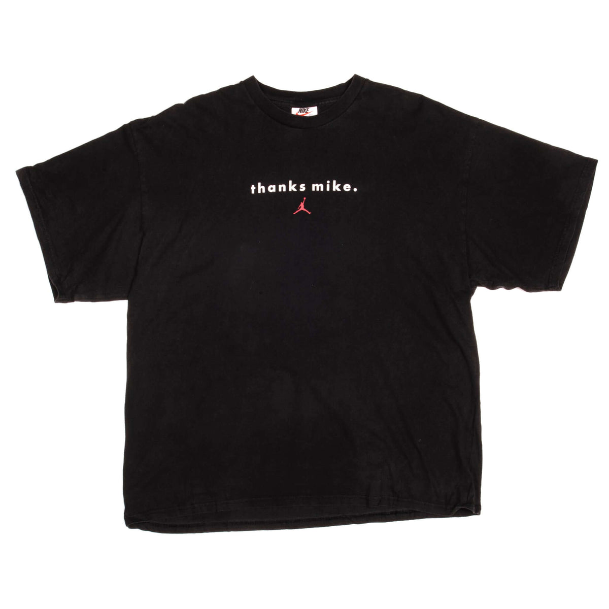 Vintage Nike Michael Jordan Thanks Mike For Inspiring Us Tee Shirt Late 1990s Size XL.