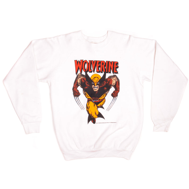 Vintage Marvel Wolverine Fruit Of The Loom Sweatshirt 1989 Size Large Made In USA.