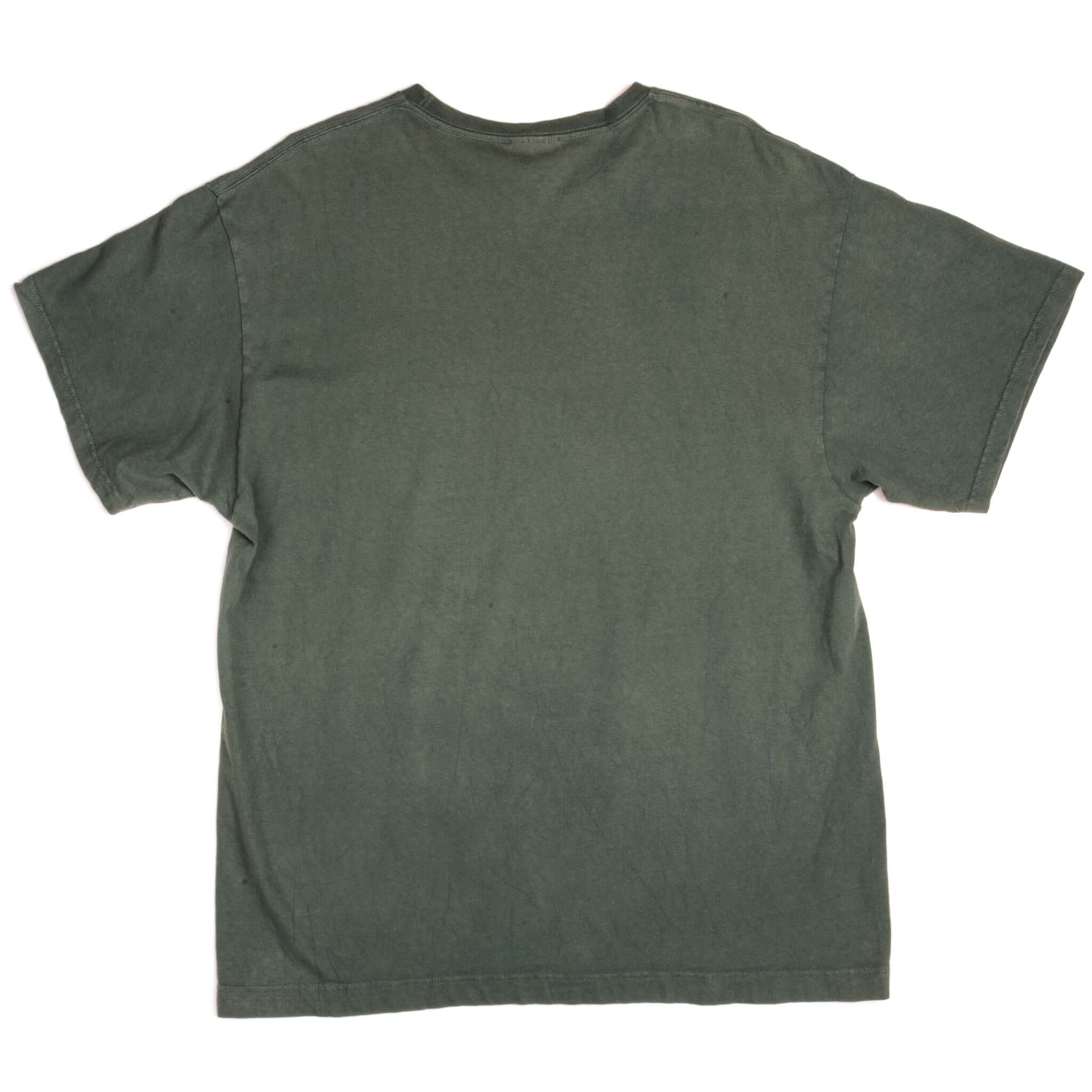 Vintage Nike Green Tee Shirt Late 1990S With A Small N And Swoosh Embroidered Size XL Made In USA.