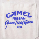 VINTAGE CAMEL NISSAN GRAND OF PRIX OF MIAMI TEE SHIRT 1991 SIZE LARGE MADE IN USA