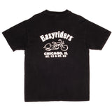 Vintage Easyriders Chicago, Il Hanes Beefy-T Tee Shirt 1994 Size Large Made In USA With Single Stitch Sleeves.