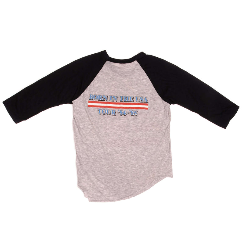 Vintage Bruce Springsteen And The E Street Band Born In The USA Tour Raglan Tee Shirt 1984 Size Large Made In USA.