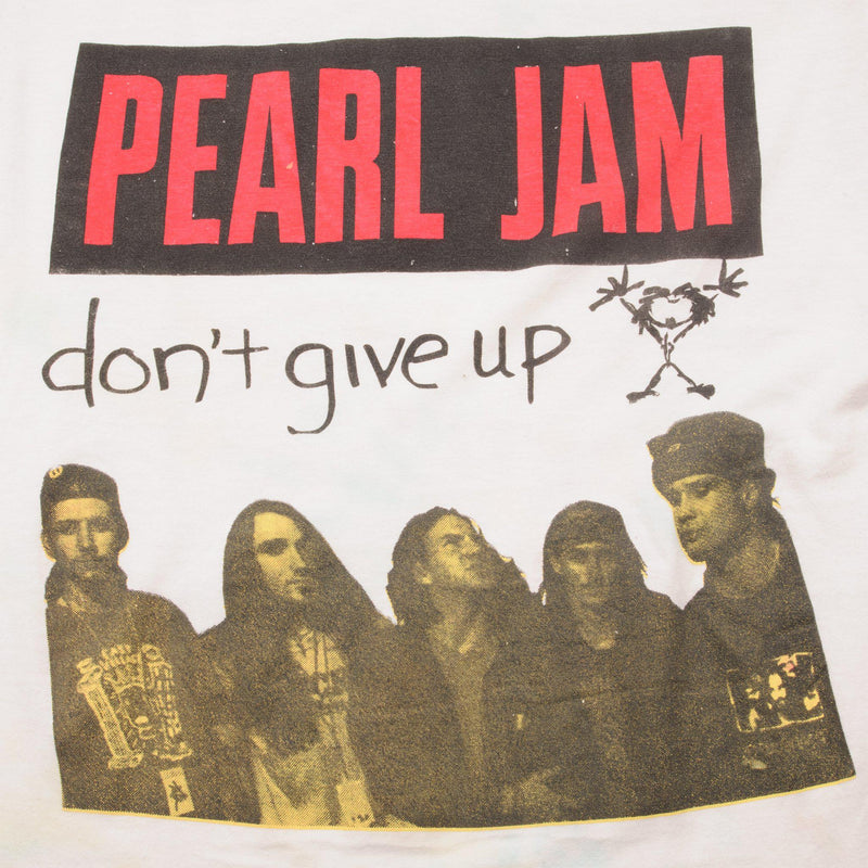 VINTAGE PEARL JAM TEE SHIRT DONT GIVE UP 1994 SIZE LARGE