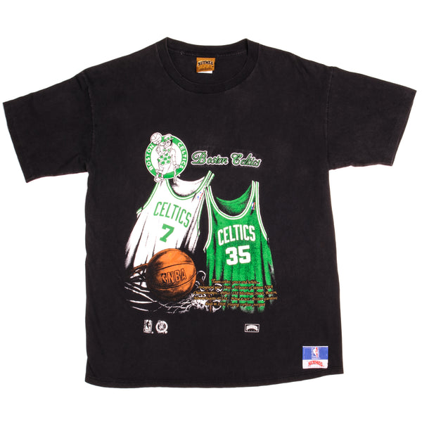 Vintage NBA Boston Celtics Nutmeg Mills Tee Shirt Size Large Made In USA With Single Stitch Sleeves.