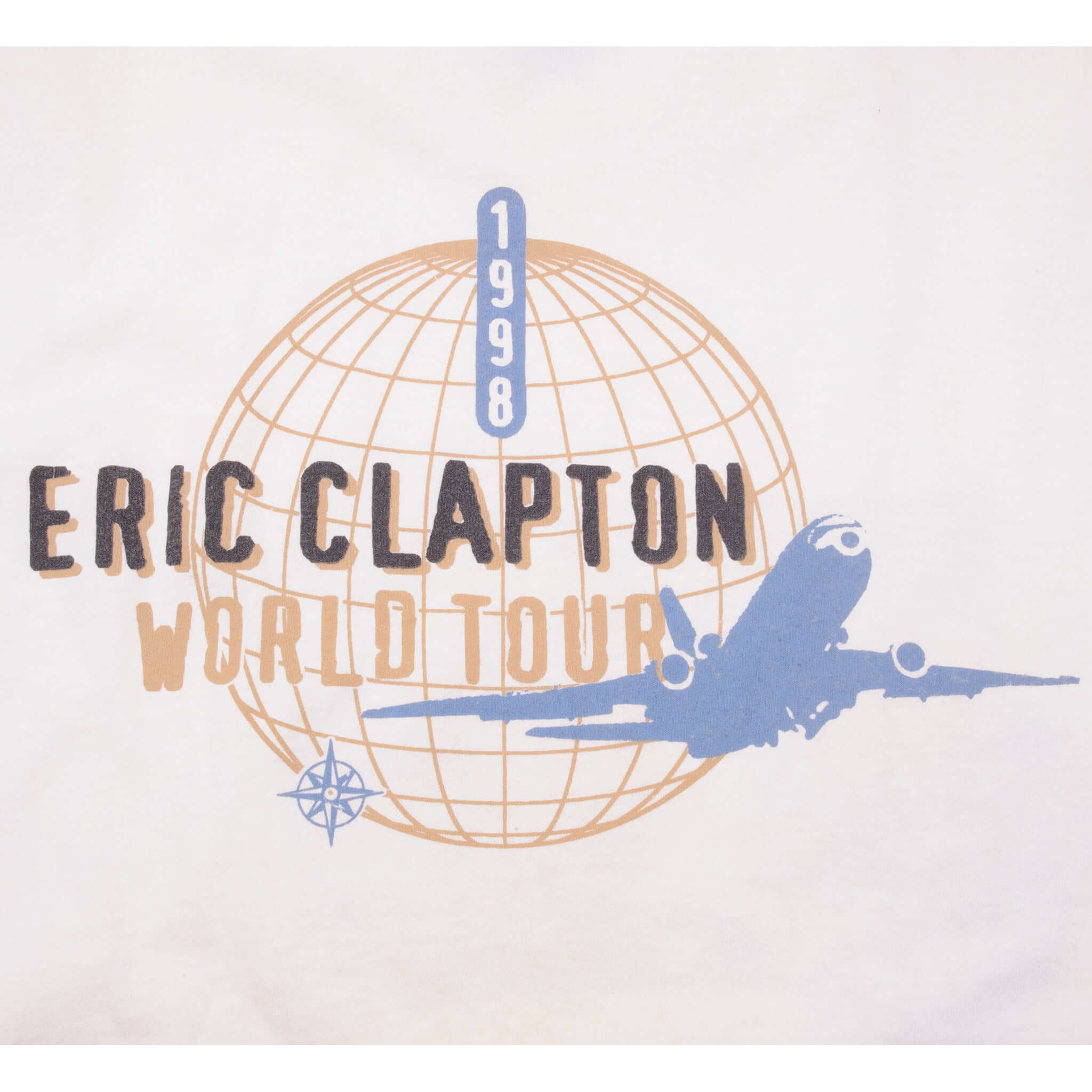 VINTAGE ERIC CLAPTON TEE SHIRT WORLD TOUR 1998  SIZE XL