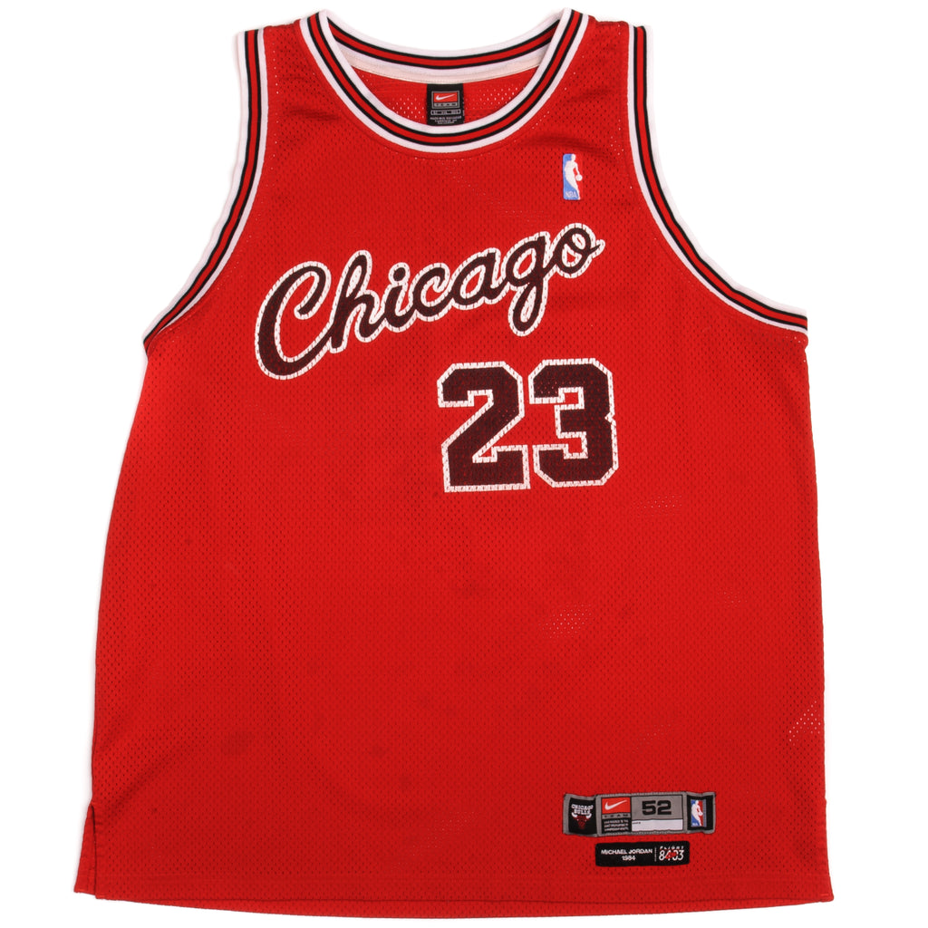 Vintage Michael Jordan Nike Team Jersey Chicago Bulls Black Red NBA Mens  XXL +2