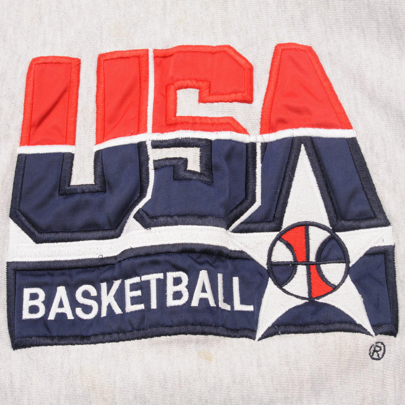 VINTAGE CHAMPION REVERSE WEAVE USA BASKETBALL SWEATSHIRT 1990-MID 1990'S SIZE LARGE MADE IN USA