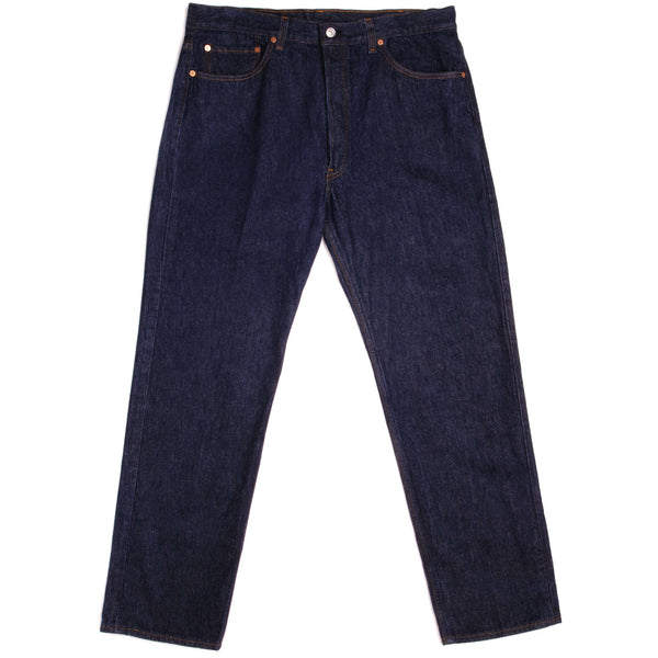 Beautiful Indigo Levis 501 Jeans 1990s Made in USA with a very dark wash.  Size on Tag 40X34  ACTUAL SIZE 38X31  Back Button #u53