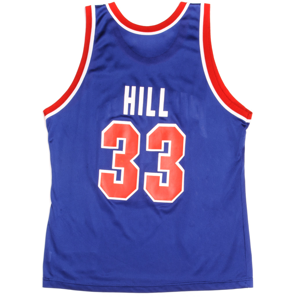 90's Grant Hill Detroit Pistons Champion Authentic NBA Jersey Size
