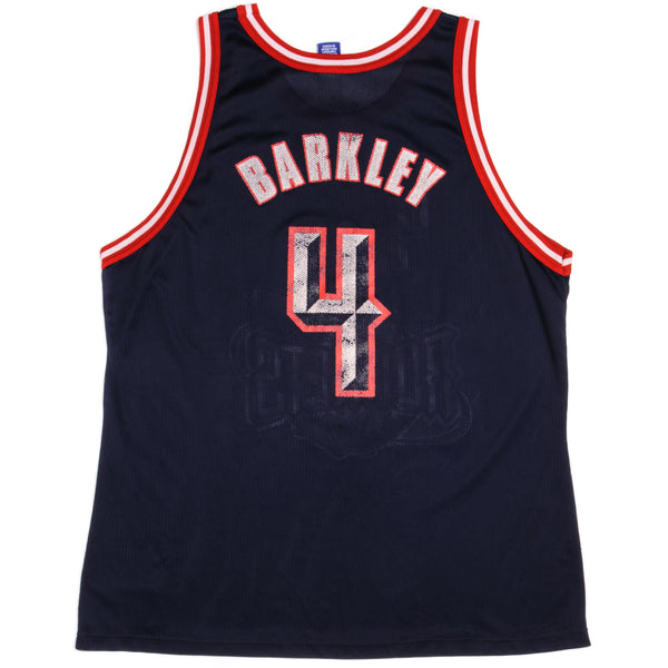 Vintage Champion NBA Houston Rockets Charles Barkley #4 Jersey 1996-2000 Size 52.