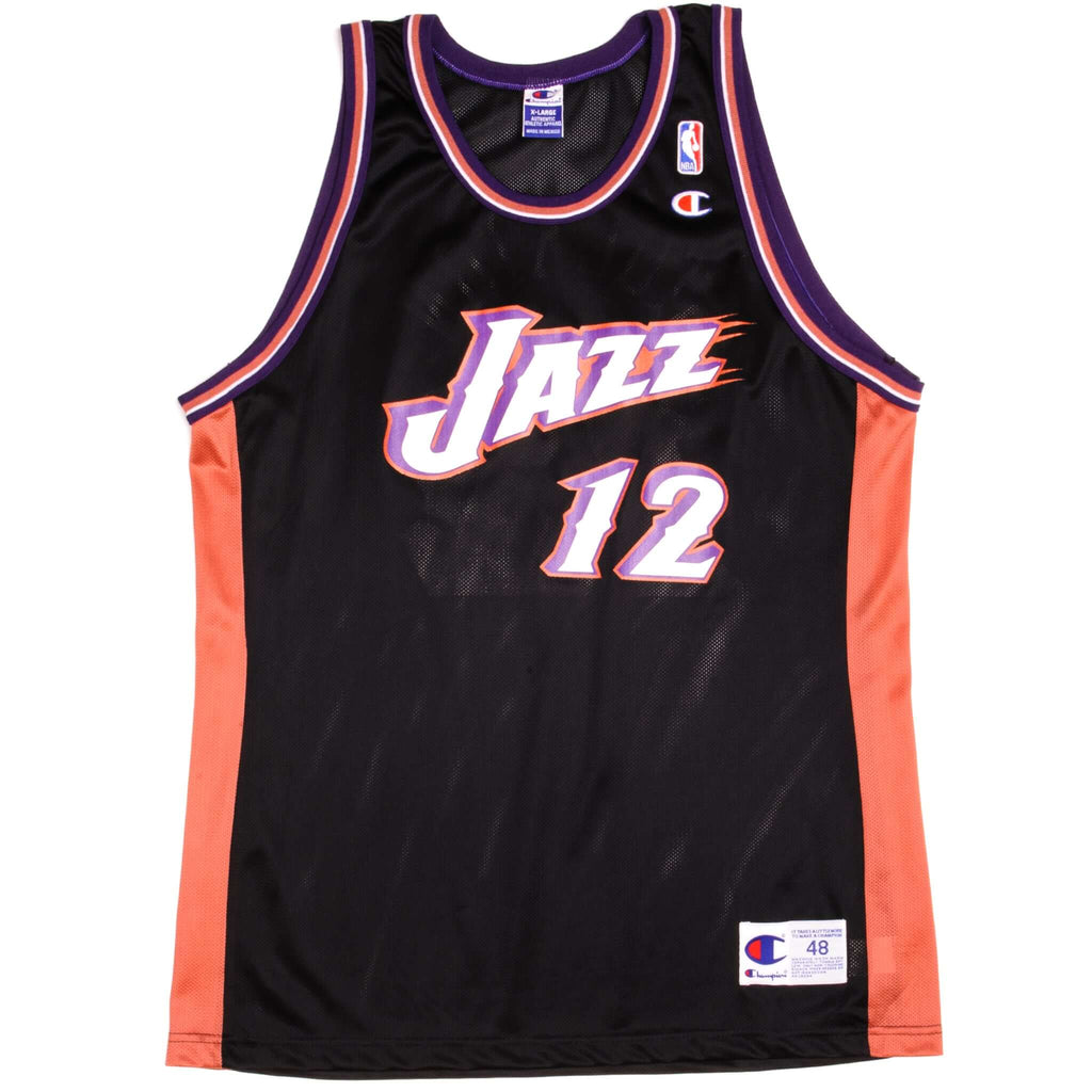 Vintage Purple Utah Jazz John Stockton Champion Jersey Sz. Youth XL