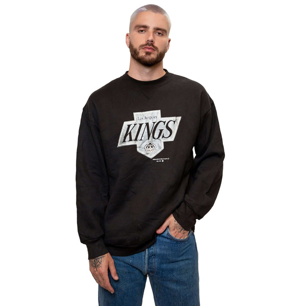 SUDADERA VINTAGE NHL LOS ANGELES KINGS 1991 TALLA XL FABRICADA EN EE. UU.
