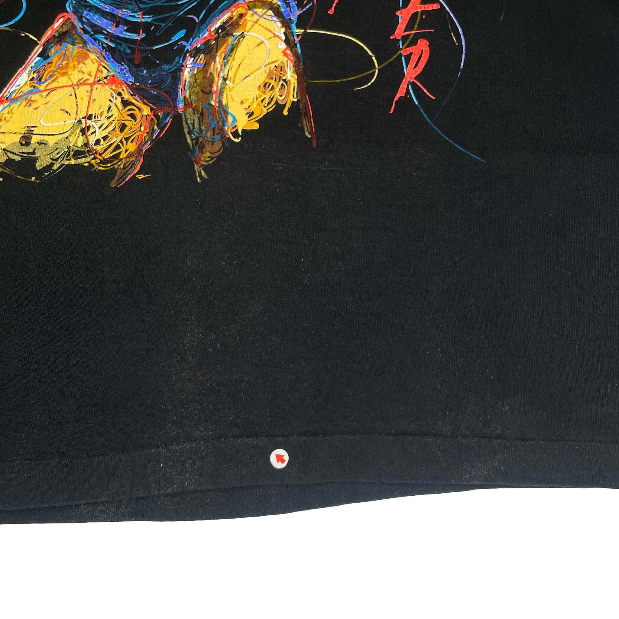 Vintage WCW Lex Lugar Wrestling Tee Shirt 1990s Size 2XL With Single Stitch Sleeves