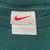 Vintage Nike Small Swoosh Embroidered Green Tee Shirt Late 1990s Size XL Made In USA