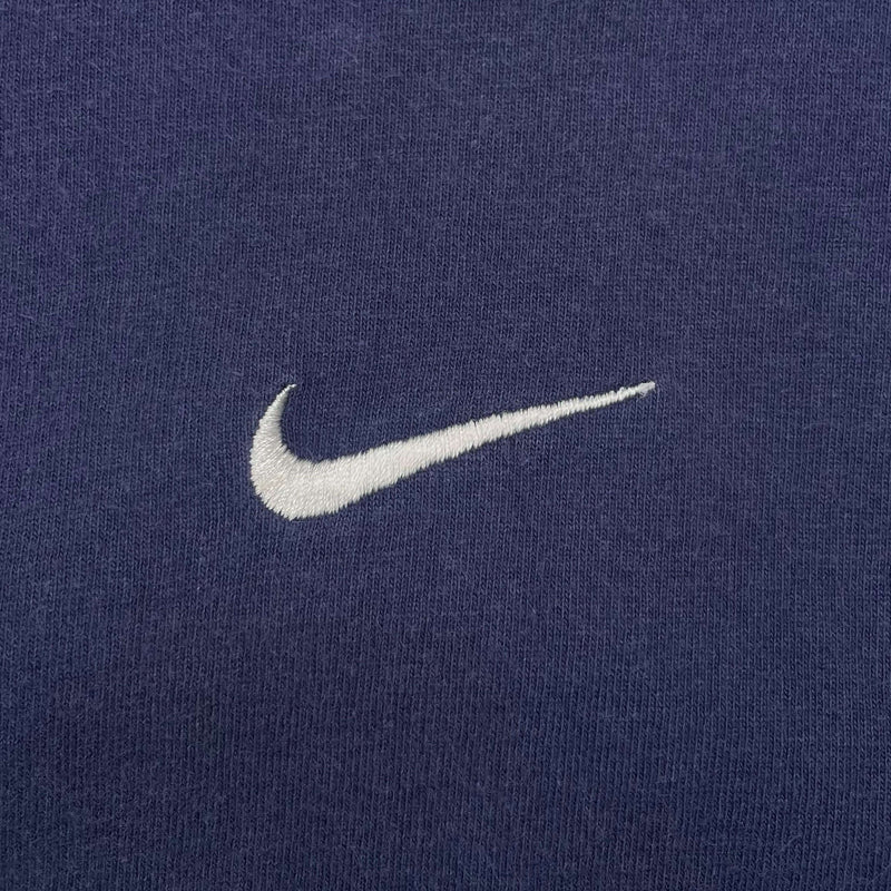Vintage Nike Classic Swoosh Blue Tee Shirt Size 1990s Size Large Made In USA