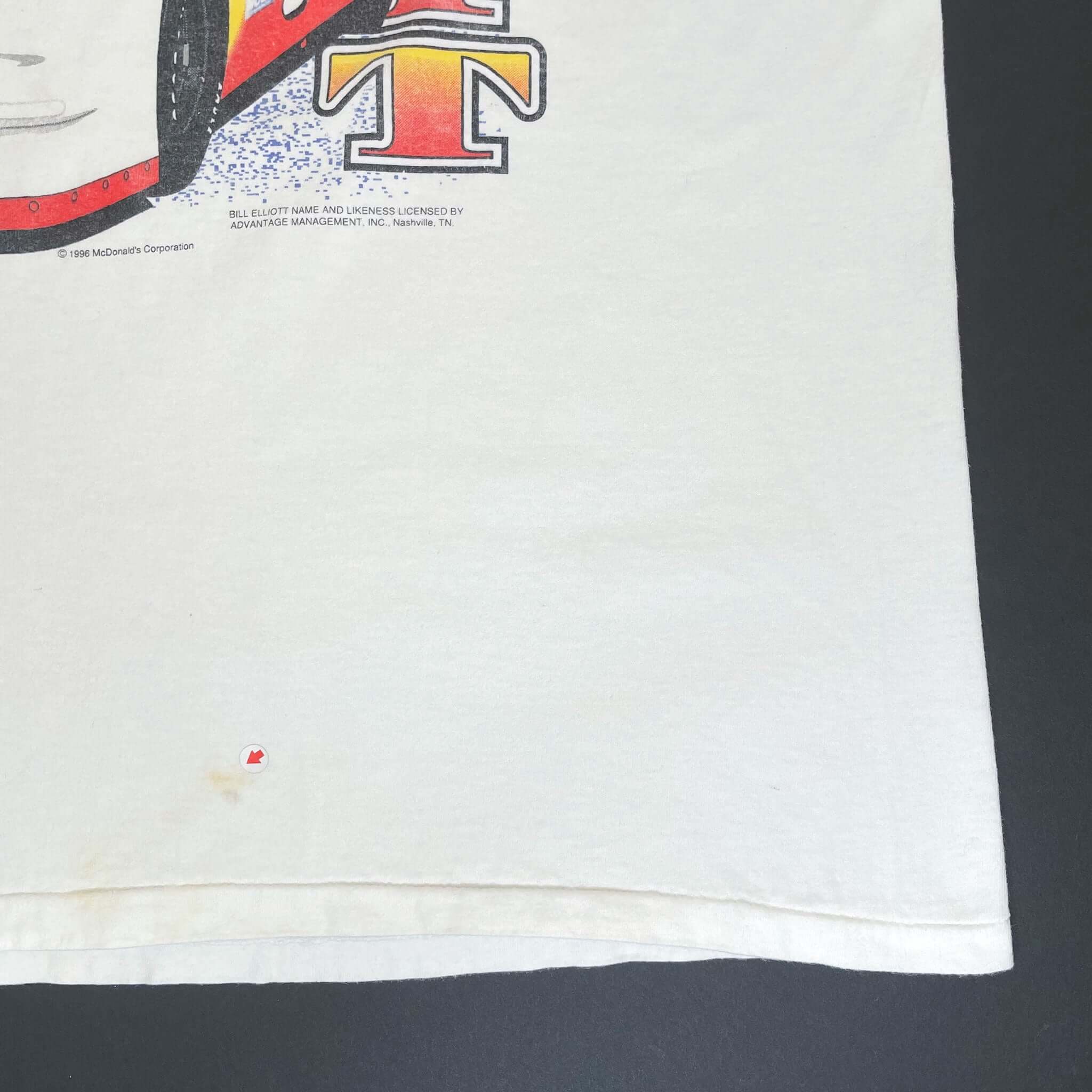 Vintage Nascar Bill Eliott McDonald's Tee Shirt 1990s Size XL 