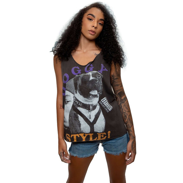 CAMISETA VINTAGE SIN MANGAS DE SNOOP DOGG, TALLA GRANDE, AÑOS 90