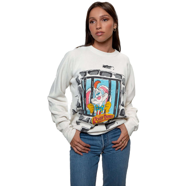 VINTAGE DISNEY ROGER RABBIT MOVIE SWEATSHIRT 1987 SIZE LARGE MADE IN USA