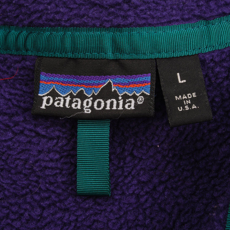 VINTAGE ORIGINAL PATAGONIA SNAP-T FLEECE PULLOVER 90'S SIZE L MADE IN USA
