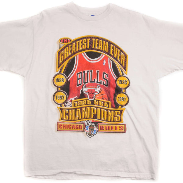 VINTAGE CHICAGO BULLS STARTER TEE SHIRT 1996 SIZE LARGE MADE IN USA