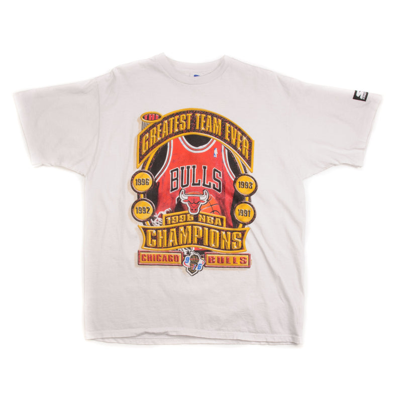 Vintage Starter Tee Shirt Chicago Bulls 1996 NBA Champions The Greatest Team Ever