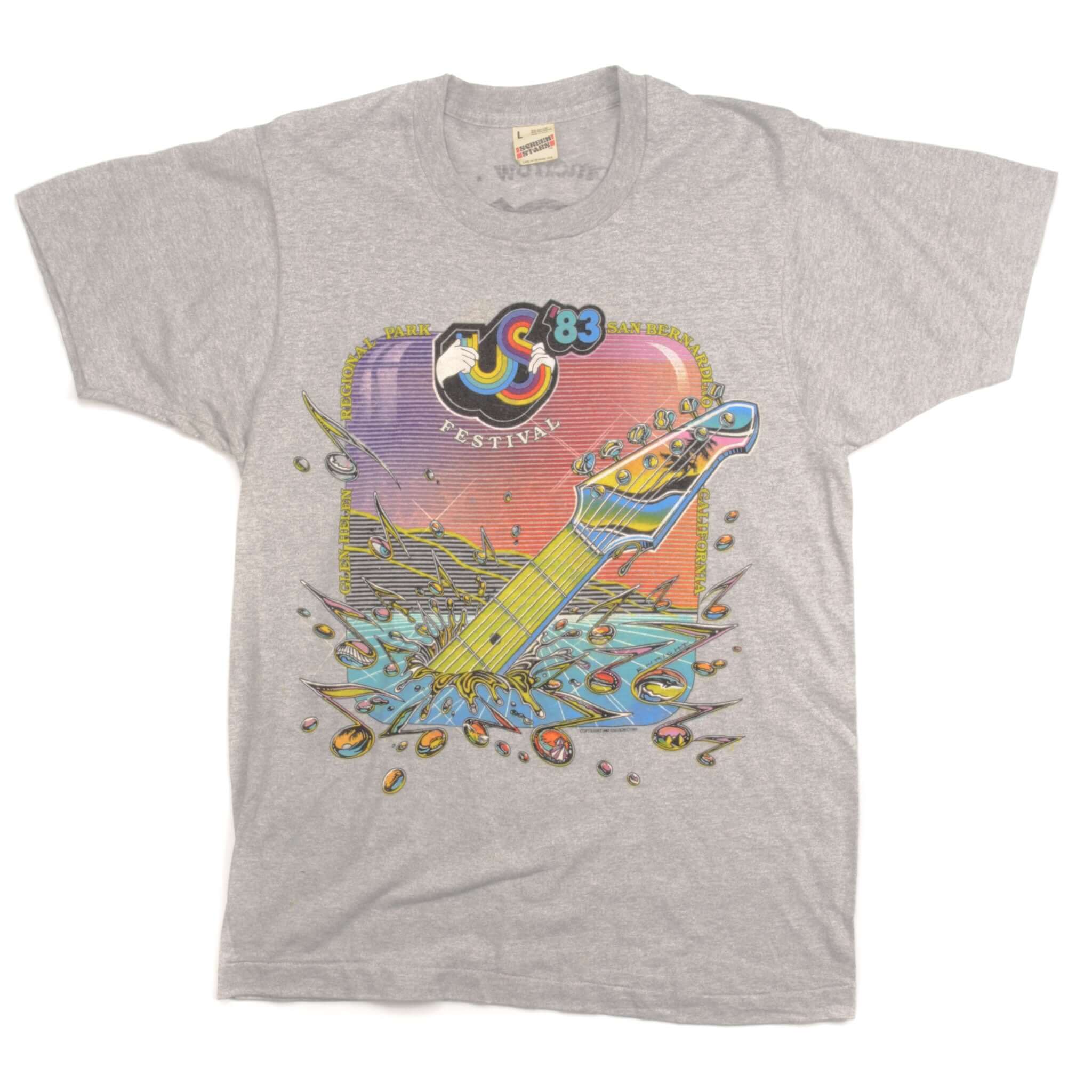 VINTAGE ORIGINAL US FESTIVAL TEE SHIRT 1983 50/50 SIZE MEDIUM