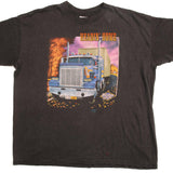 VINTAGE TRUCKERS ONLY TEE SHIRT BY 3D EMBLEM 1991 SIZE 2XL MADE IN USA