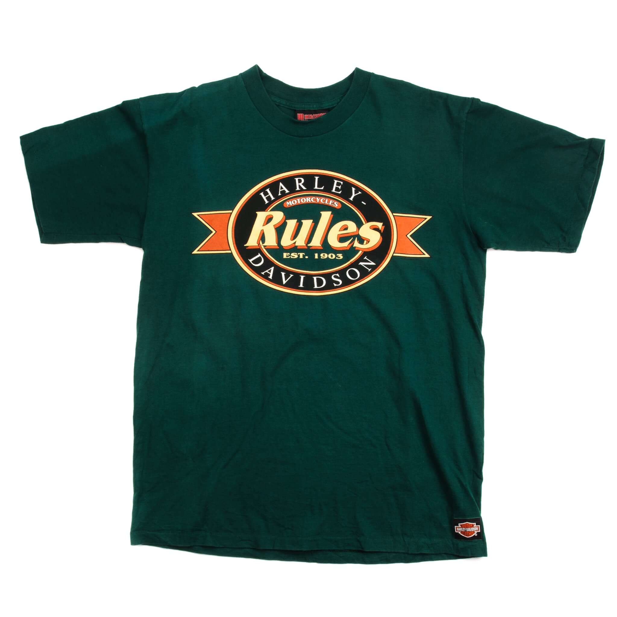 VINTAGE HARLEY DAVIDSON TEE SHIRT BY HOLOUBEK 1991 SIZE L MADE IN USA