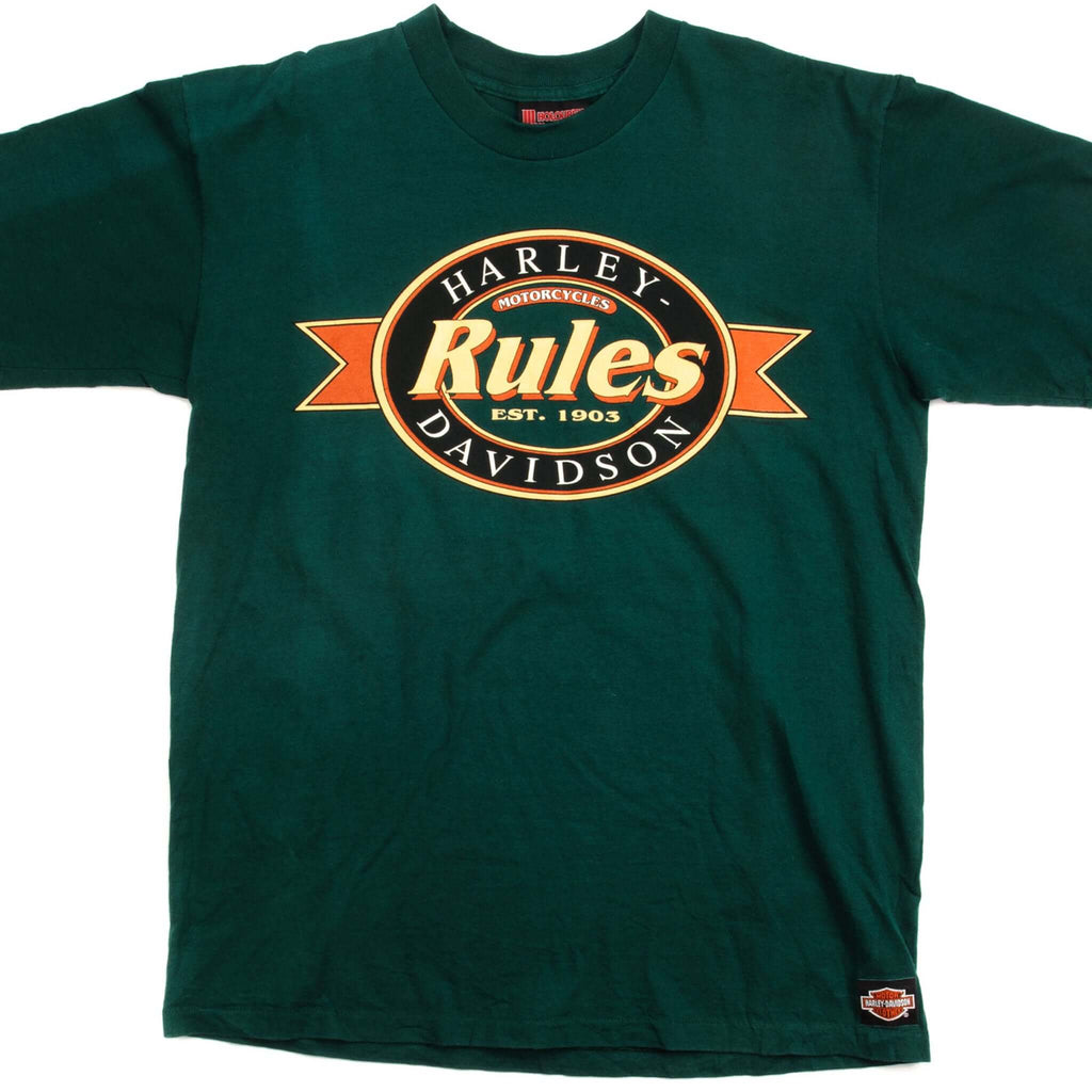 VINTAGE HARLEY DAVIDSON TEE SHIRT BY HOLOUBEK 1991 SIZE L MADE IN USA