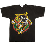 VINTAGE BOB MARLEY SOCCER TEE SHIRT 1994 SIZE LARGE