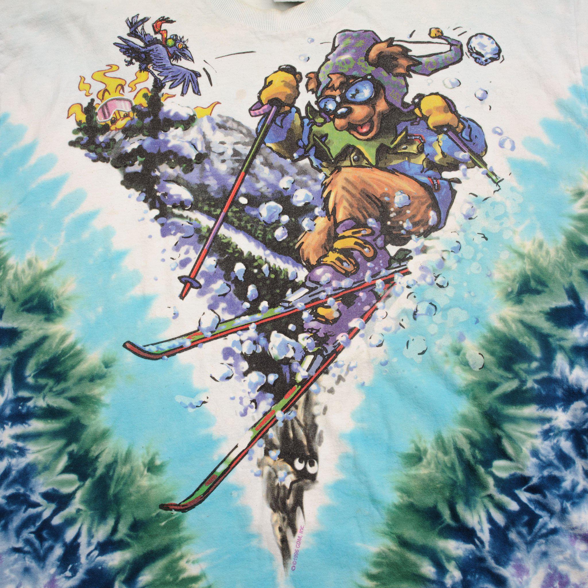 Music Vintage Tie Dye Grateful Dead Tee Shirt by Liquid Blue 1996 Size XL Made in USA