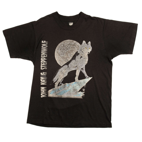 CAMISETA VINTAGE DE LA GIRA DEL 25.º ANIVERSARIO DE JOHN KAY Y STEPPENWOLF, 1992, GRANDE, FABRICADA EN EE. UU.