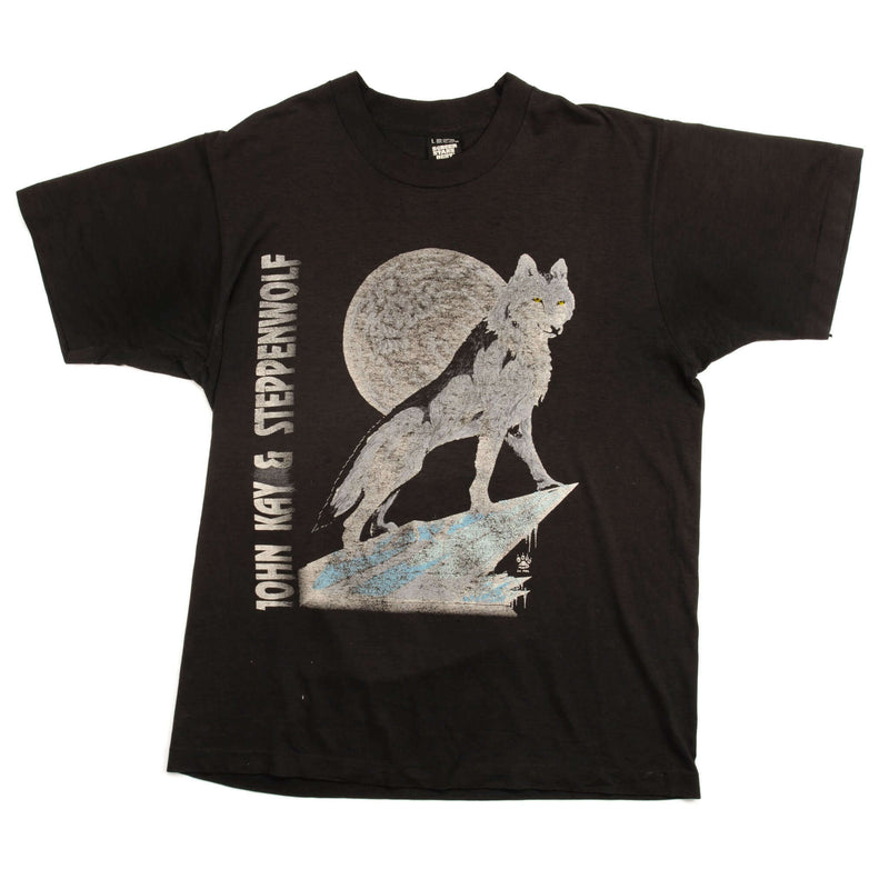 VINTAGE JOHN KAY & STEPPENWOLF 25 ANNIVERSARY TOUR TEE SHIRT 1992 LARGE MADE USA
