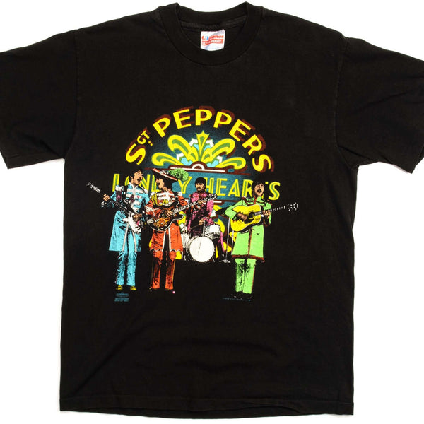 CAMISETA VINTAGE DE LOS BEATLES SGT PEPPERS 1992 TALLA PEQUEÑA FABRICADA EN EE. UU.